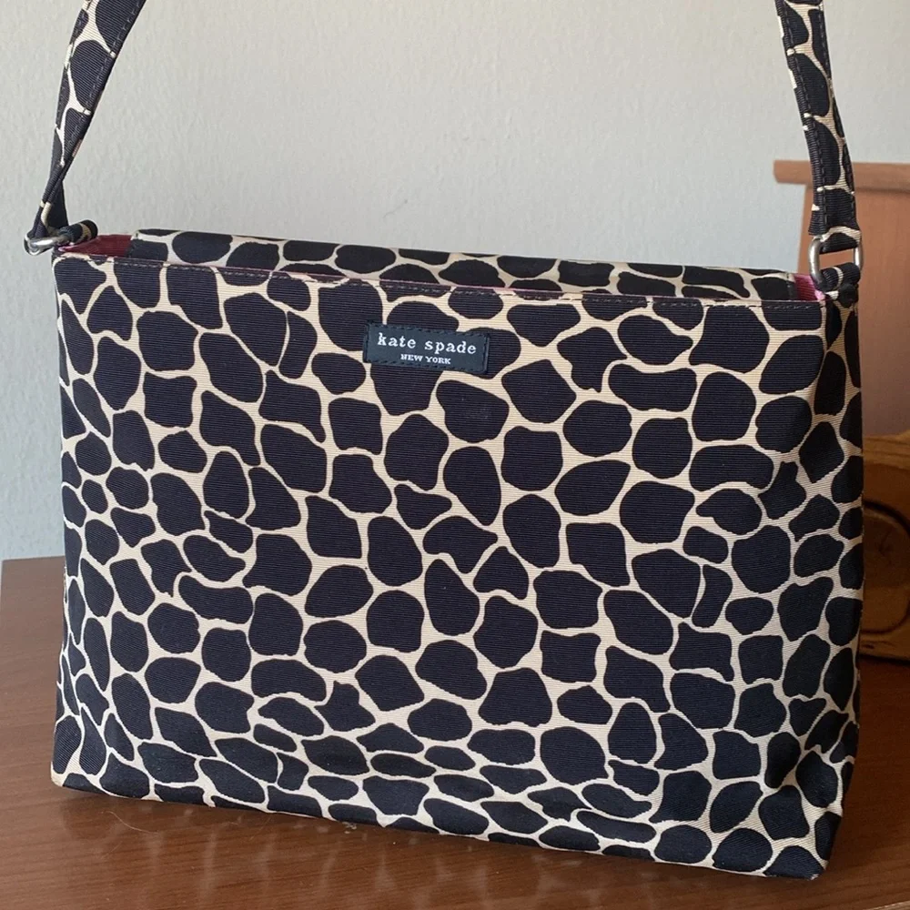 Vintage Kate Spade Giraffe Print Shoulder Bag - Picture 2 of 14